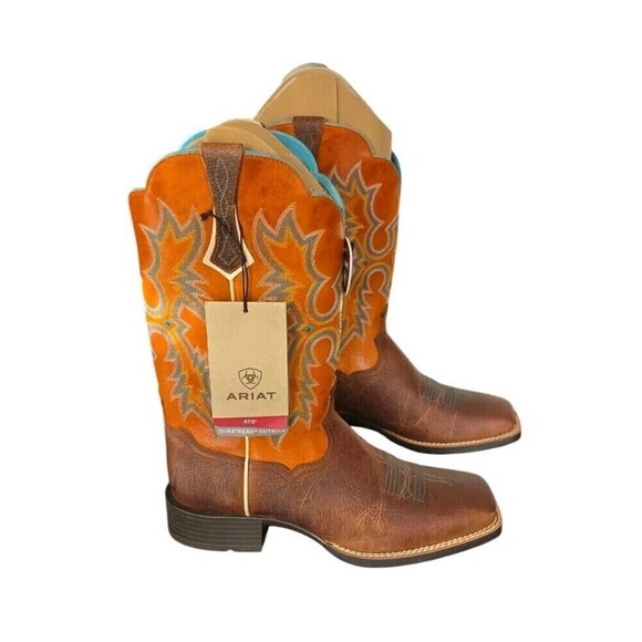 Ariat Shoes - Ariat Tombstone Leather Western Marigold Boots Womens 9.5 Wide Brown New